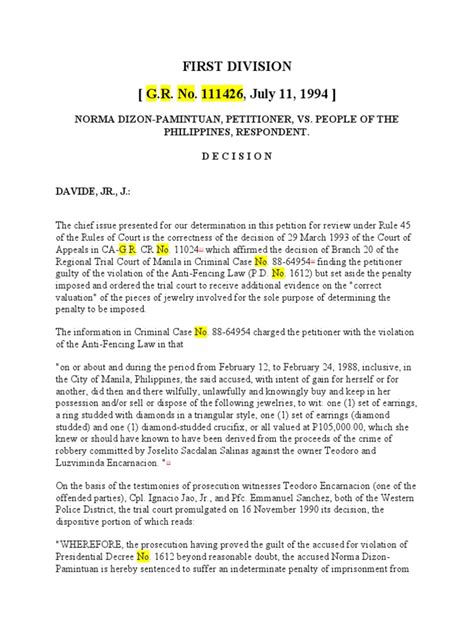 anti fencing law|G.R. No. 111426 .